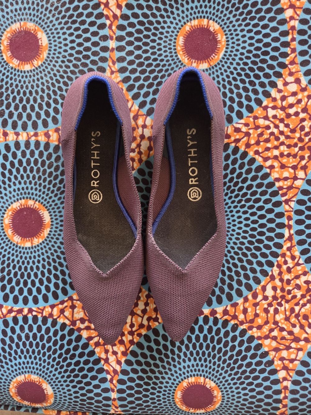 Rothy's Point Flats in Purple Port Plum